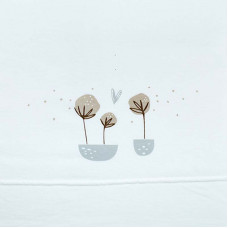 Sábana Trip.Cuna 60 Flor Algodon de Alg.Orgánico de Sonpetit